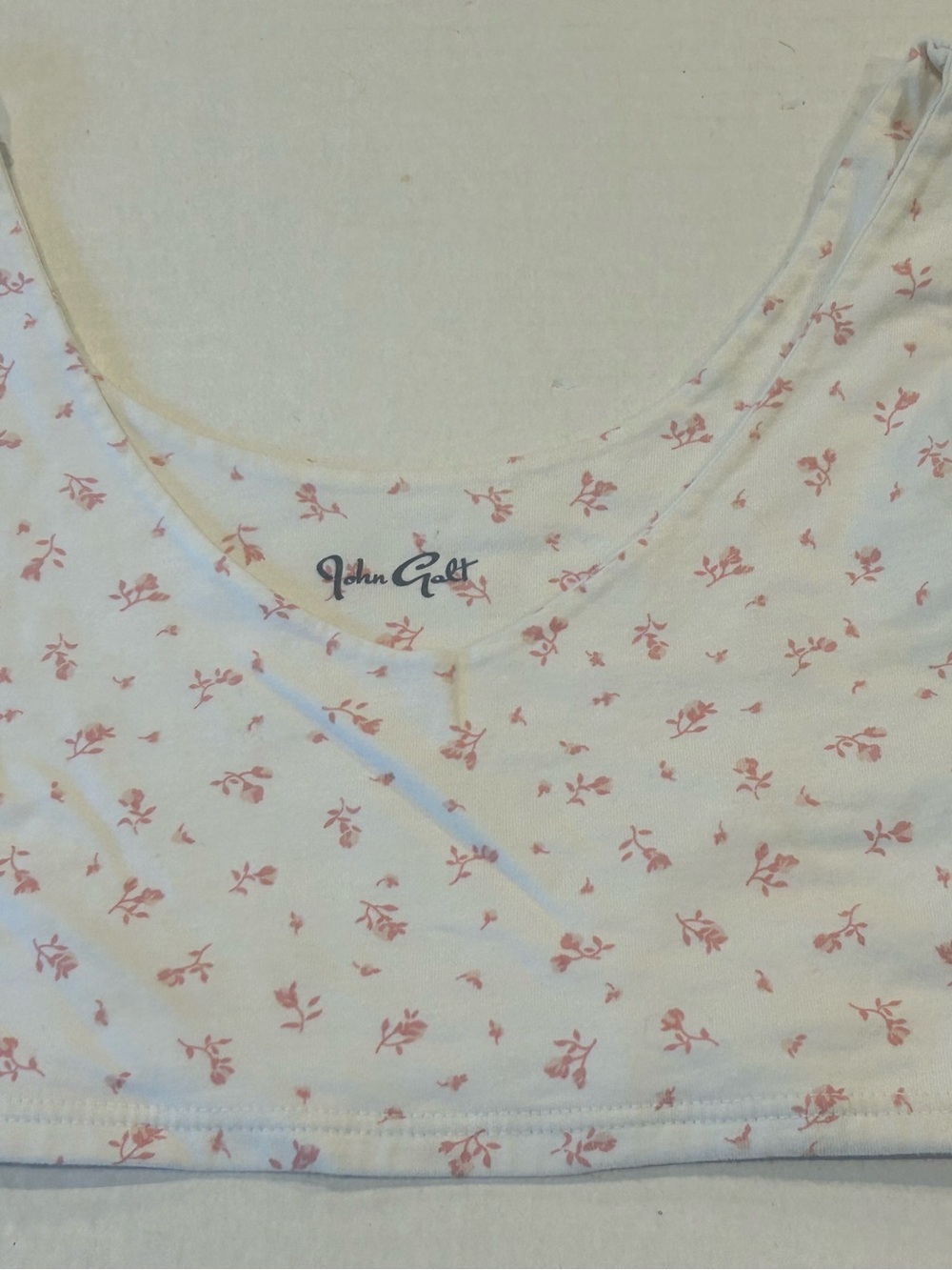 John Galt Pink Floral Scoop Neck Women's Top Size 5